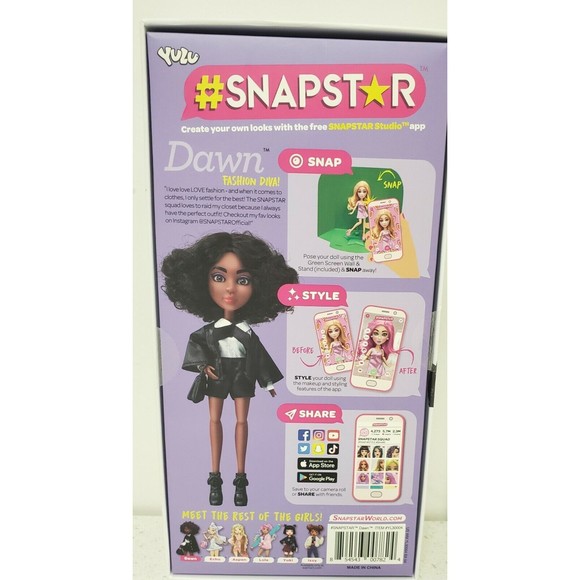 Yulu #Snapstar Dawn Fashion Diva Doll with Green Screen Wall and Stand - Picture 2 of 6